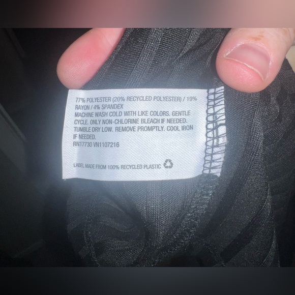 New black long dress with long sleeves and turtle neck - Picture 6 of 6